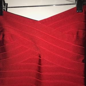 Red Bodycon Midi Dress